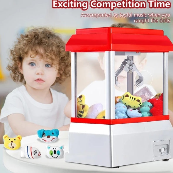 Claw Machine Arcade Toy With Sound Mini Candy Dispenser Vending Game