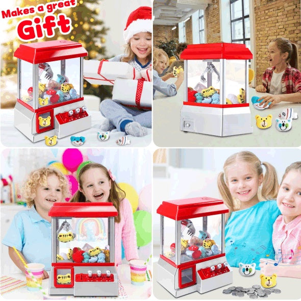 Claw Machine Arcade Toy With Sound Mini Candy Dispenser Vending Game
