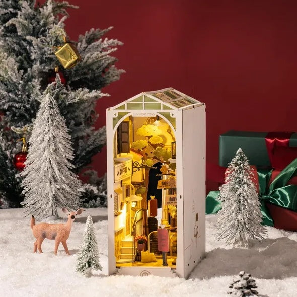 Rolife DIY Book Nook Kit Sunshine Town DIY Miniature Booknook Kit